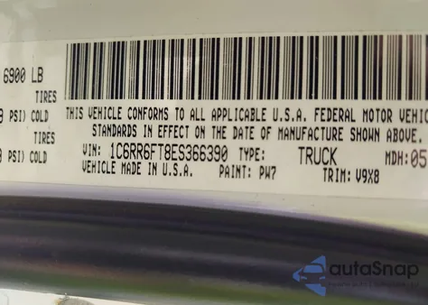 2014 Ram 1500 Express from USA, damaged, VIN 1C6RR6FT8ES366390